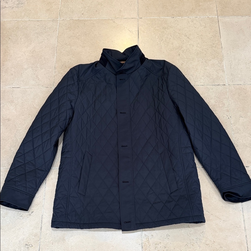 Luciano Barbera Navy Quilted Jacket